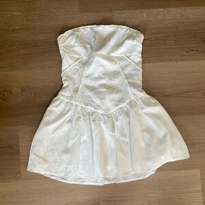 White Flowy Mini Dress